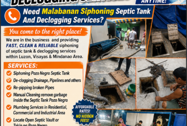 JS MALABANAN DECLOGGING /REPIPING SERVICES 09152334497