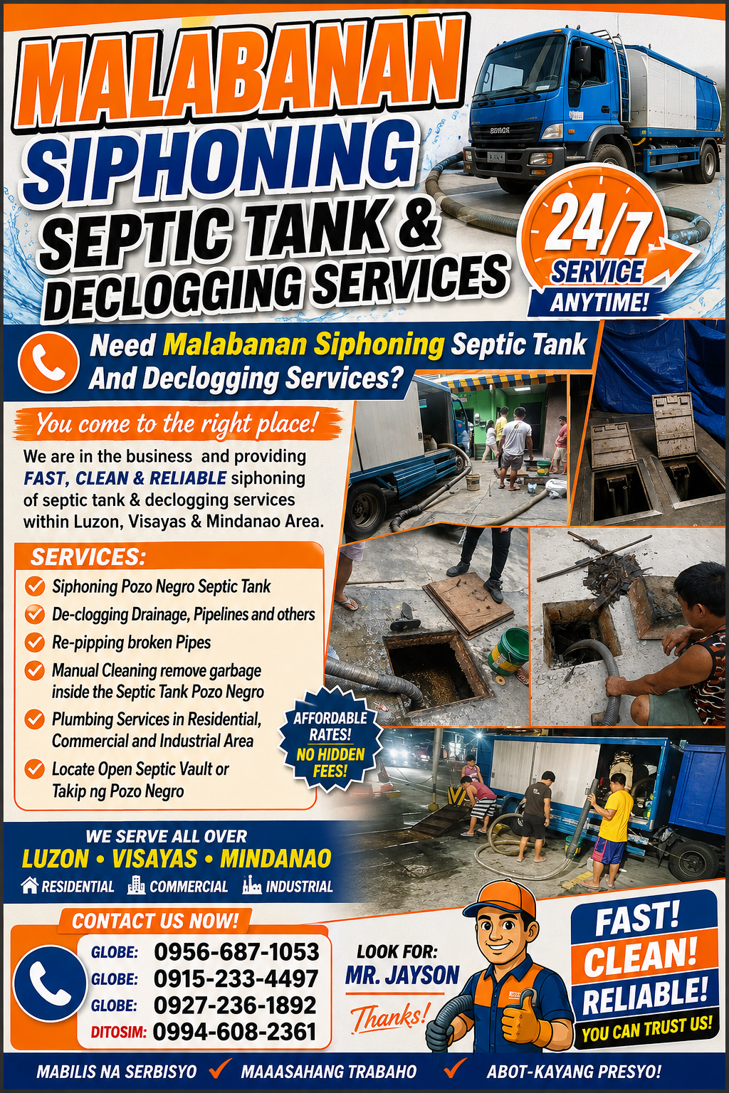 JS MALABANAN SIPHONING SEPTIC TANK SERVICES 09152334497