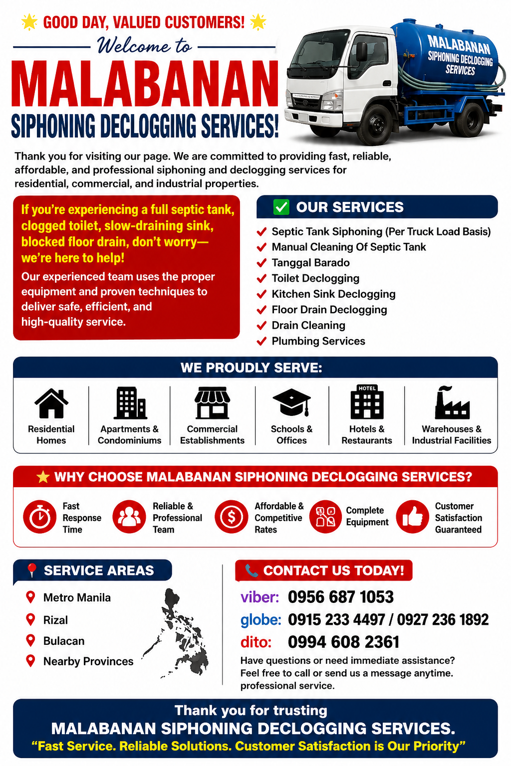 MALABANAN DECLOGGING /REPIPING SERVICES 09152334497