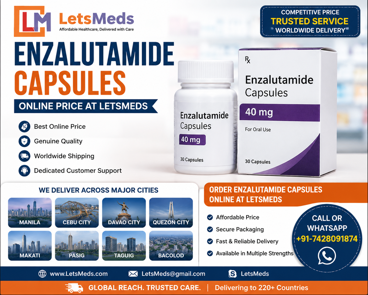 Enzalutamide Capsules Online Price in Makati City