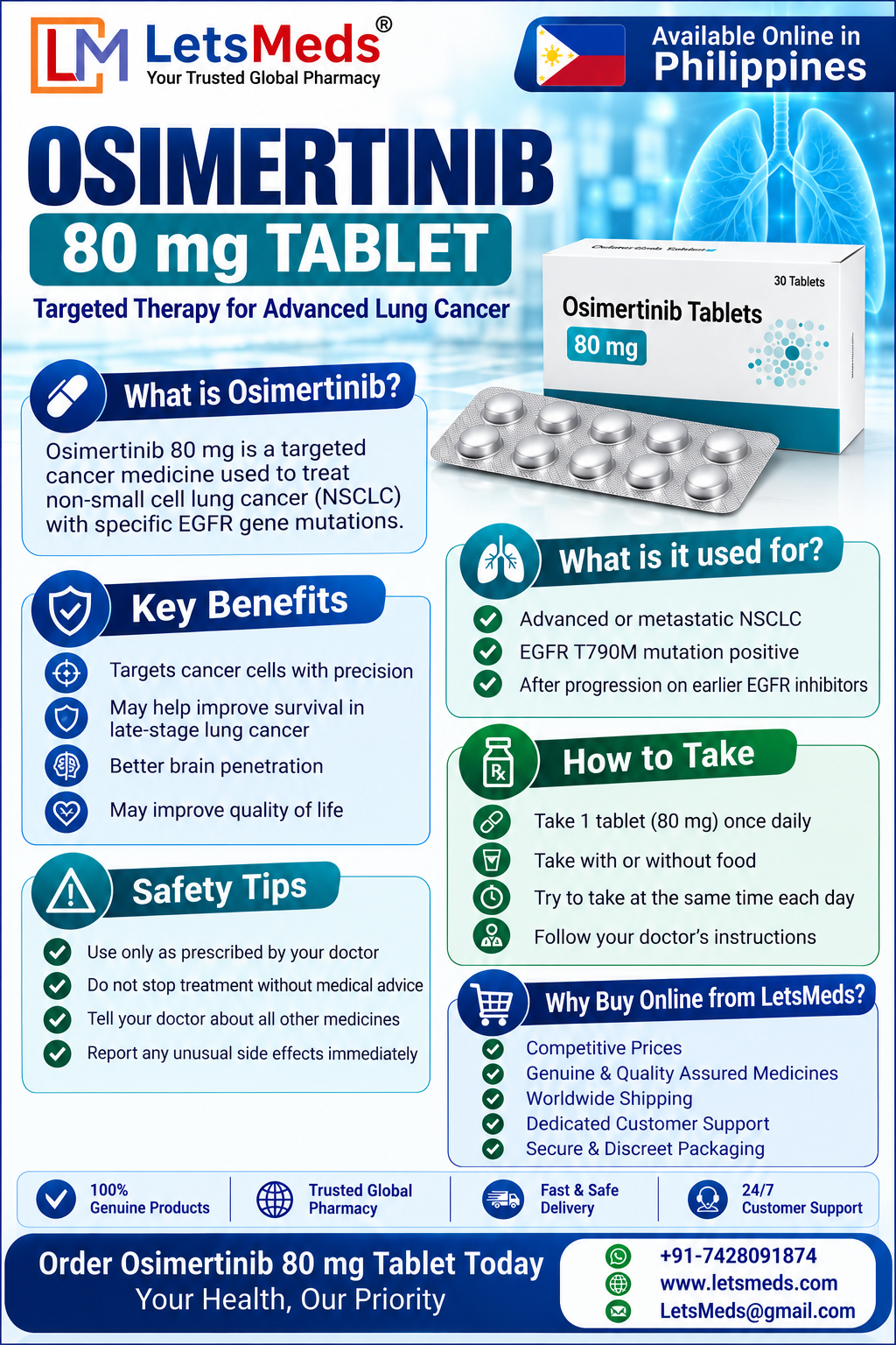 Where to Buy Osimertinib 80 mg in the Philippines