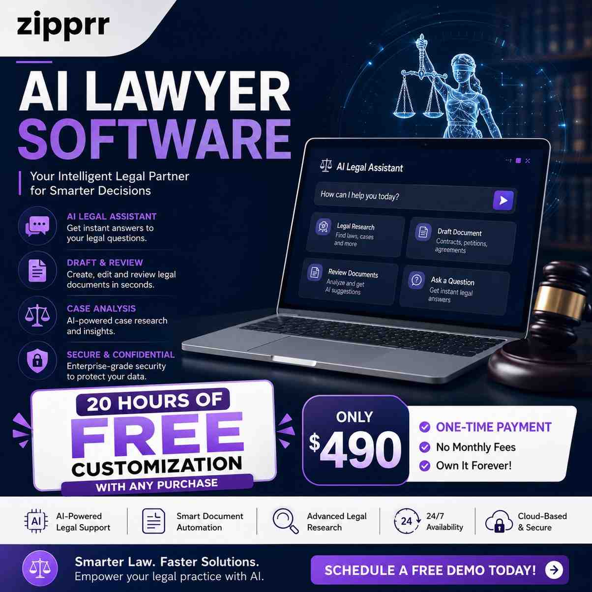 How can Zipprr AI Lawyer Software at $490 stop lost billing?