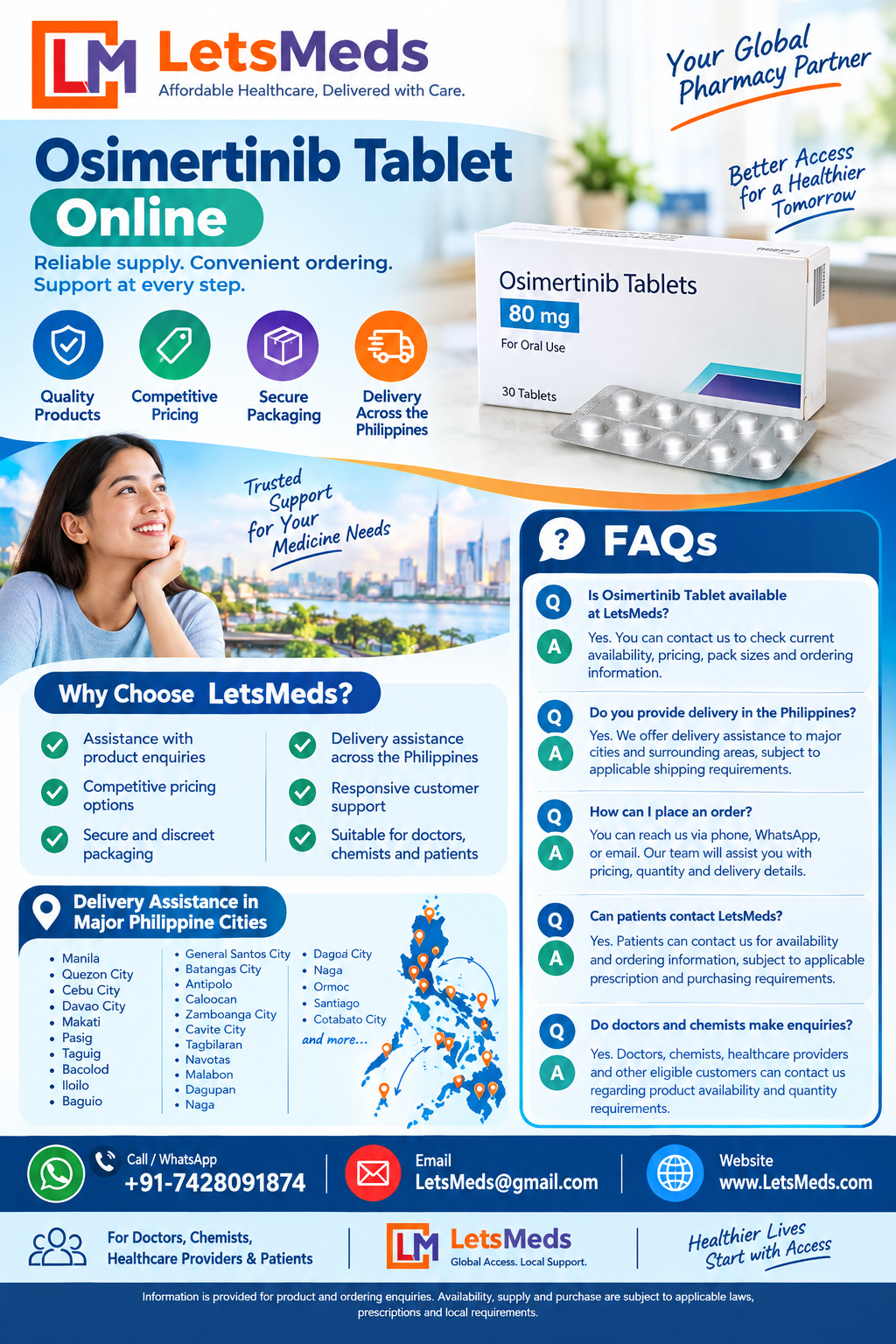 Osimertinib 80 mg Tablet – Availability & Ordering Assistance