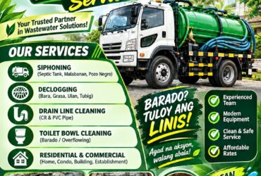 NO.1 MALABANAN  QUEZON CITY 09273049136  SEPTIC TANK SIPHONING & DECLOGGING  SERVICES