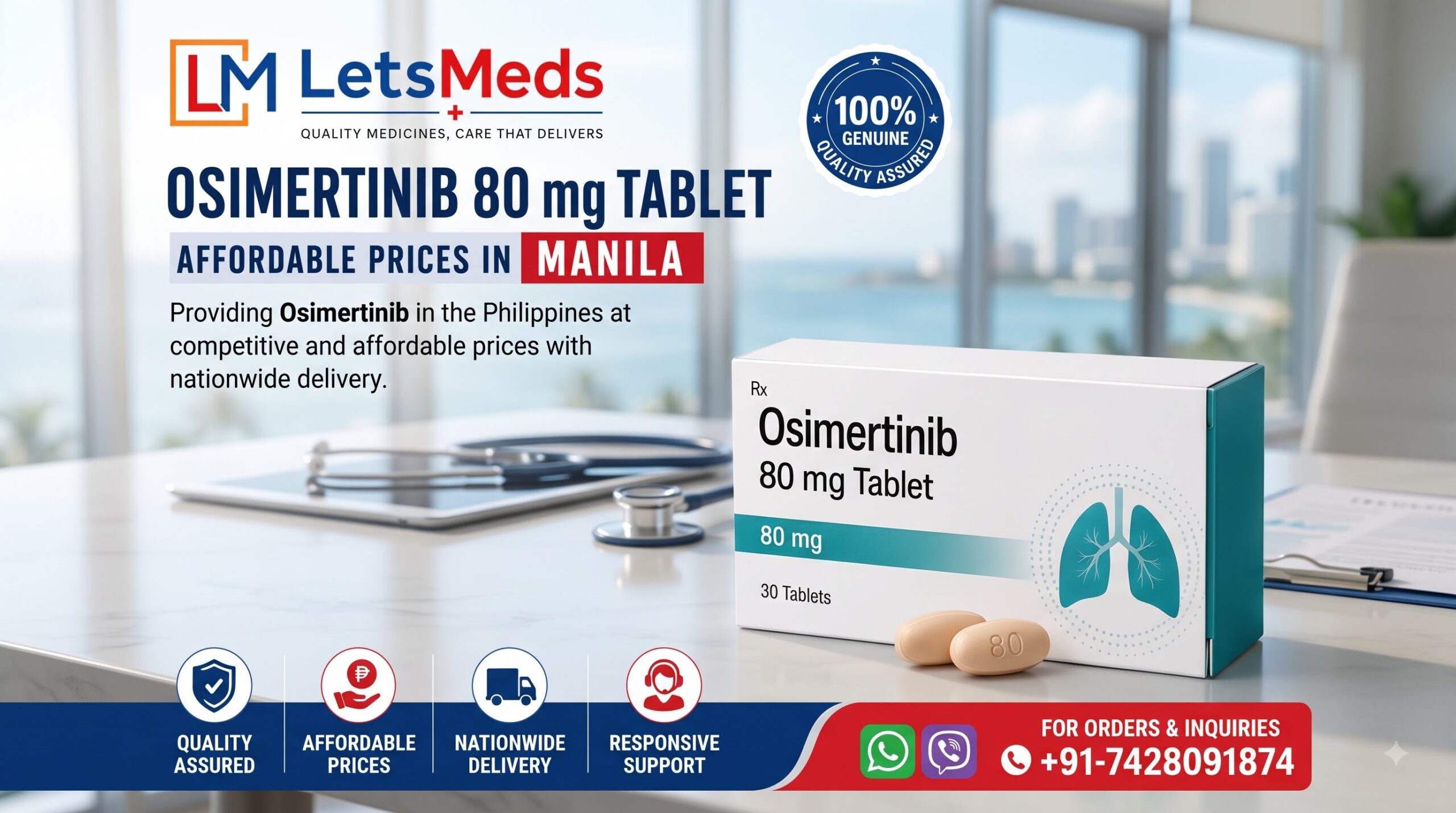 Osimertinib 80 mg Tablet Price in Manila, Philippines
